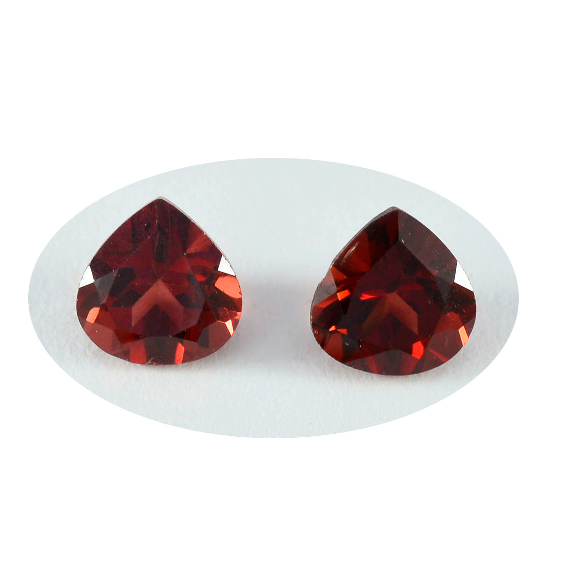 Riyogems 1PC Real Red Garnet Faceted 11x11 mm Heart Shape fantastic Quality Gemstone