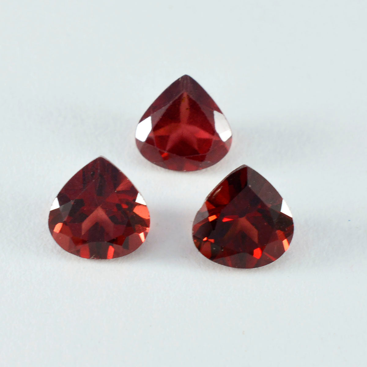riyogems 1 шт. натуральный красный гранат ограненный 12x12 мм в форме сердца поразительного качества, свободный драгоценный камень