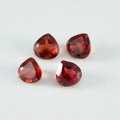 riyogems 1 pezzo di granato rosso naturale sfaccettato 7x7 mm a forma di cuore, pietra preziosa sfusa di qualità sorprendente