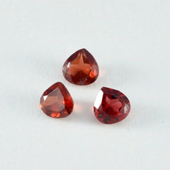 Riyogems, 1 pieza, granate rojo auténtico facetado, 9x9mm, forma de corazón, gemas de buena calidad