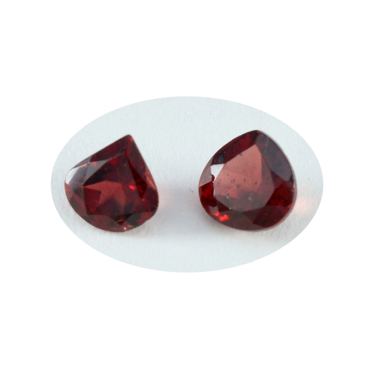 Riyogems 1PC Genuine Red Garnet Faceted 9x9 mm Heart Shape handsome Quality Gems