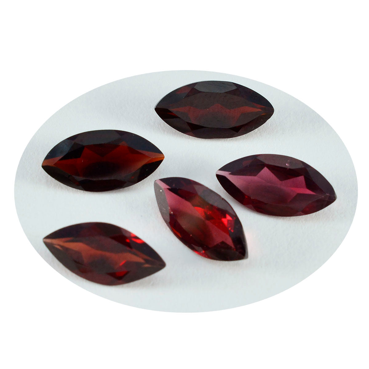 Riyogems 1PC Natural Red Garnet Faceted 11x22 mm Marquise Shape AAA Quality Loose Stone