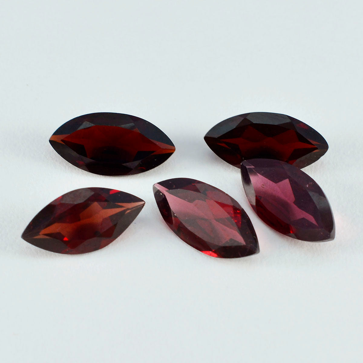 riyogems 1 st naturlig röd granat fasetterad 11x22 mm markis form aaa kvalitet lös sten