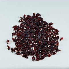 Riyogems 1PC Natural Red Garnet Faceted 2X4 mm Marquise Shape wonderful Quality Loose Gems