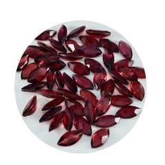 Riyogems 1PC Genuine Red Garnet Faceted 4x8 mm Marquise Shape superb Quality Loose Gemstone