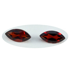 Riyogems 1PC Natural Red Garnet Faceted 5x10 mm Marquise Shape awesome Quality Gem