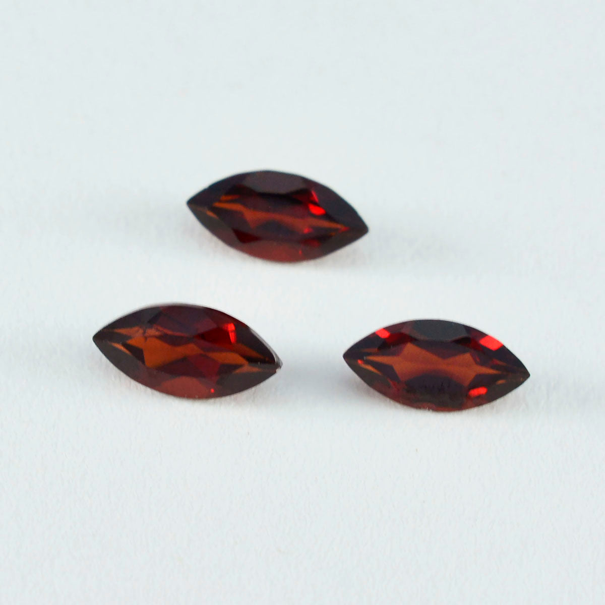 Riyogems 1PC Real Red Garnet Faceted 6x12 mm Marquise Shape beauty Quality Gems