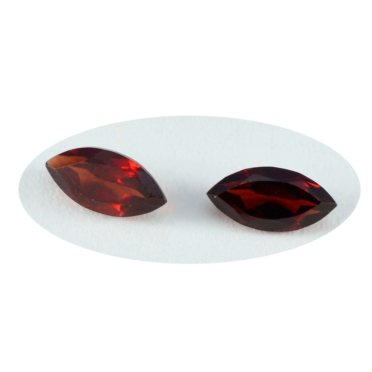 riyogems 1 st äkta röd granat fasetterad 7x14 mm markis form fantastisk sten