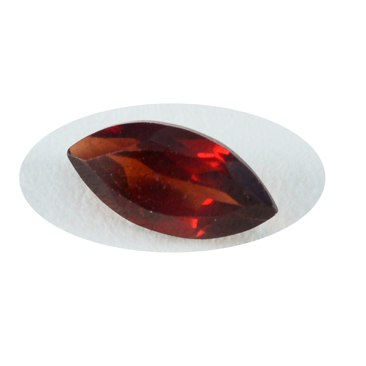 Riyogems 1 pieza granate rojo auténtico facetado 9x18mm forma marquesa una gema suelta de calidad
