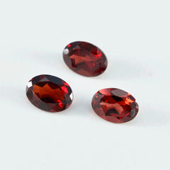 Riyogems 1PC Natural Red Garnet Faceted 10x14 mm Oval Shape handsome Quality Loose Gemstone