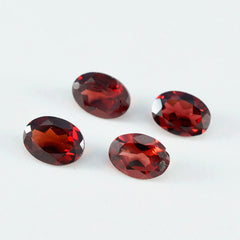 riyogems 1 st äkta röd granat fasetterad 12x16 mm oval form snygg kvalitetspärla