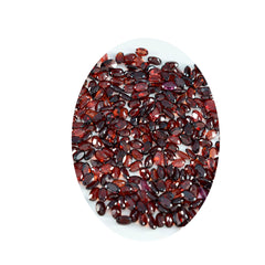 Riyogems 1PC Real Red Garnet Faceted 3X5 mm Oval Shape A+ Quality Loose Gemstone