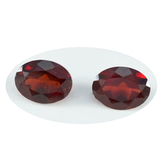 Riyogems 1PC Real Red Garnet Faceted 9x11 mm Oval Shape attractive Quality Loose Gems
