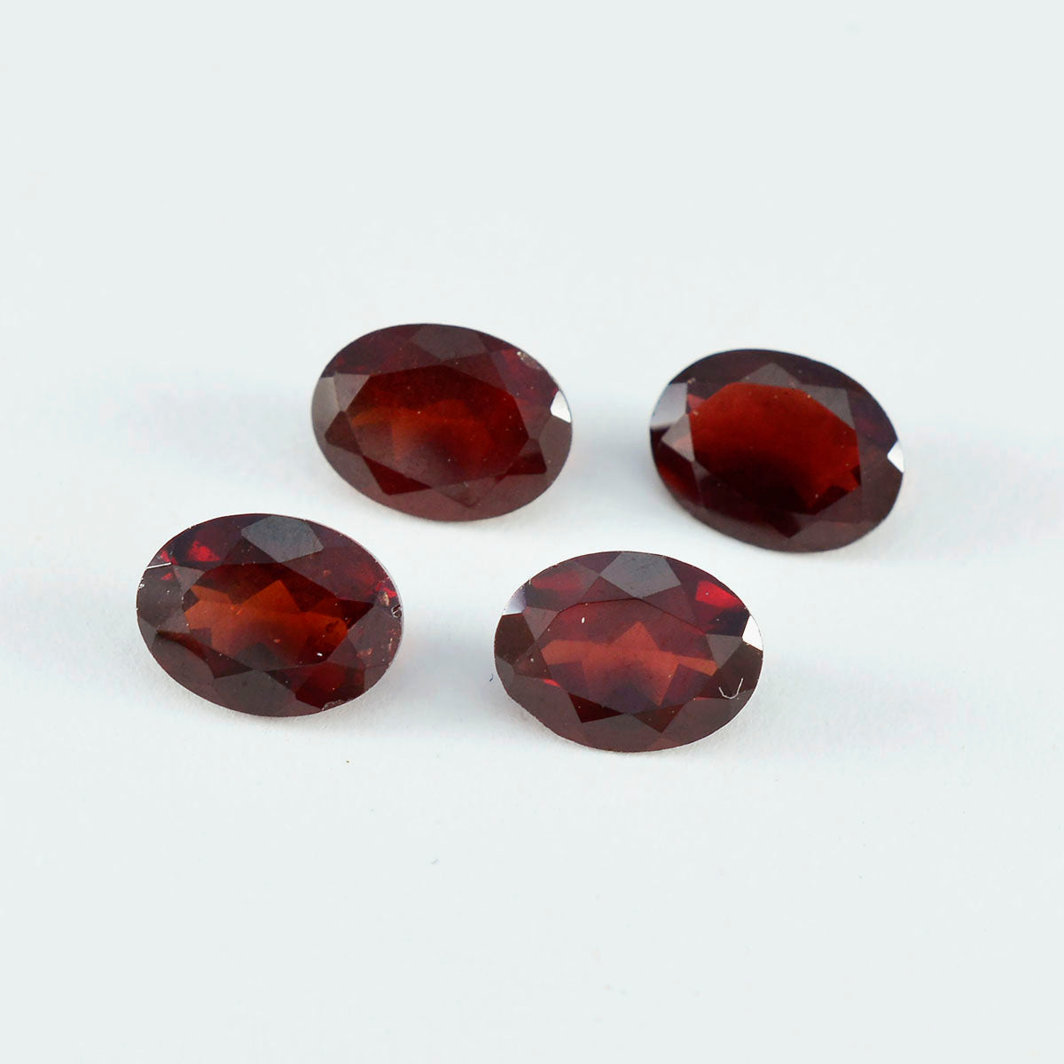 riyogems 1 st äkta röd granat fasetterad 9x11 mm oval form attraktiv kvalitet lösa ädelstenar