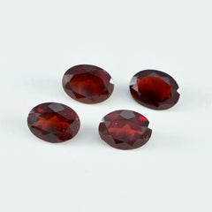 riyogems 1 pz. vero granato rosso sfaccettato 9x11 mm, forma ovale, gemme sfuse di qualità attraente