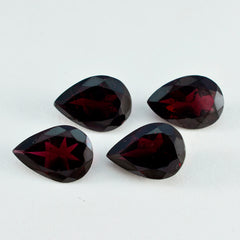 Riyogems 1PC Genuine Red Garnet Faceted 10X14 mm Pear Shape great Quality Loose Gemstone