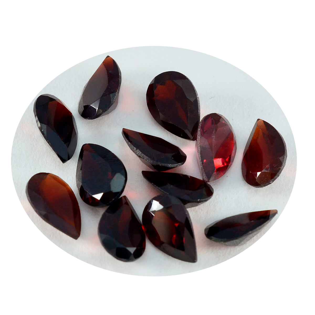 Riyogems 1PC Genuine Red Garnet Faceted 6x9 mm Pear Shape astonishing Quality Loose Gem