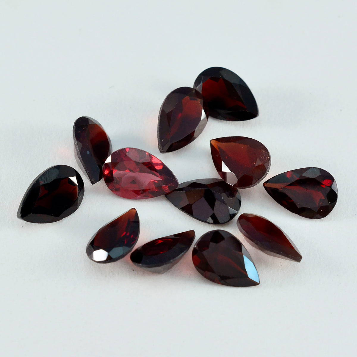 riyogems 1 шт. натуральный красный гранат ограненный 6x9 мм грушевидной формы, драгоценный камень удивительного качества