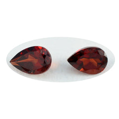 Riyogems 1PC Natural Red Garnet Faceted 7x10 mm Pear Shape lovely Quality Loose Gems
