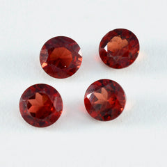 Riyogems 1PC Natural Red Garnet Faceted 10x10 mm Round Shape A Quality Gems