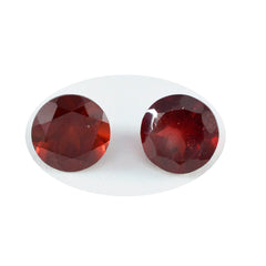 Riyogems 1PC Real Red Garnet Faceted 11x11 mm Round Shape AA Quality Stone