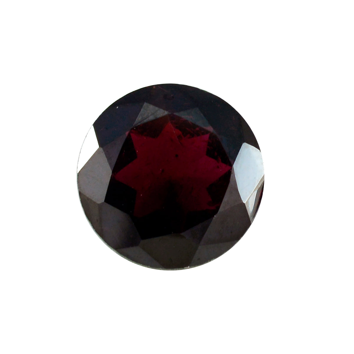 Riyogems 1pc véritable grenat rouge à facettes 14x14mm forme ronde a + 1 qualité pierres précieuses en vrac