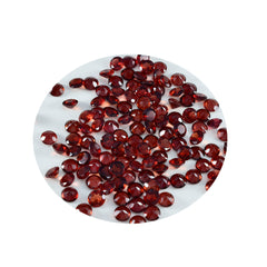 riyogems 1 st äkta röd granat fasetterad 5x5 mm rund form superb kvalitet lös pärla