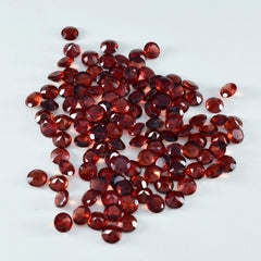 Riyogems, 1 pieza, granate rojo auténtico facetado, 6x6mm, forma redonda, gemas sueltas de calidad increíble