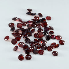 Riyogems 1PC Genuine Red Garnet Faceted 6x6 mm Round Shape awesome Quality Loose Gems