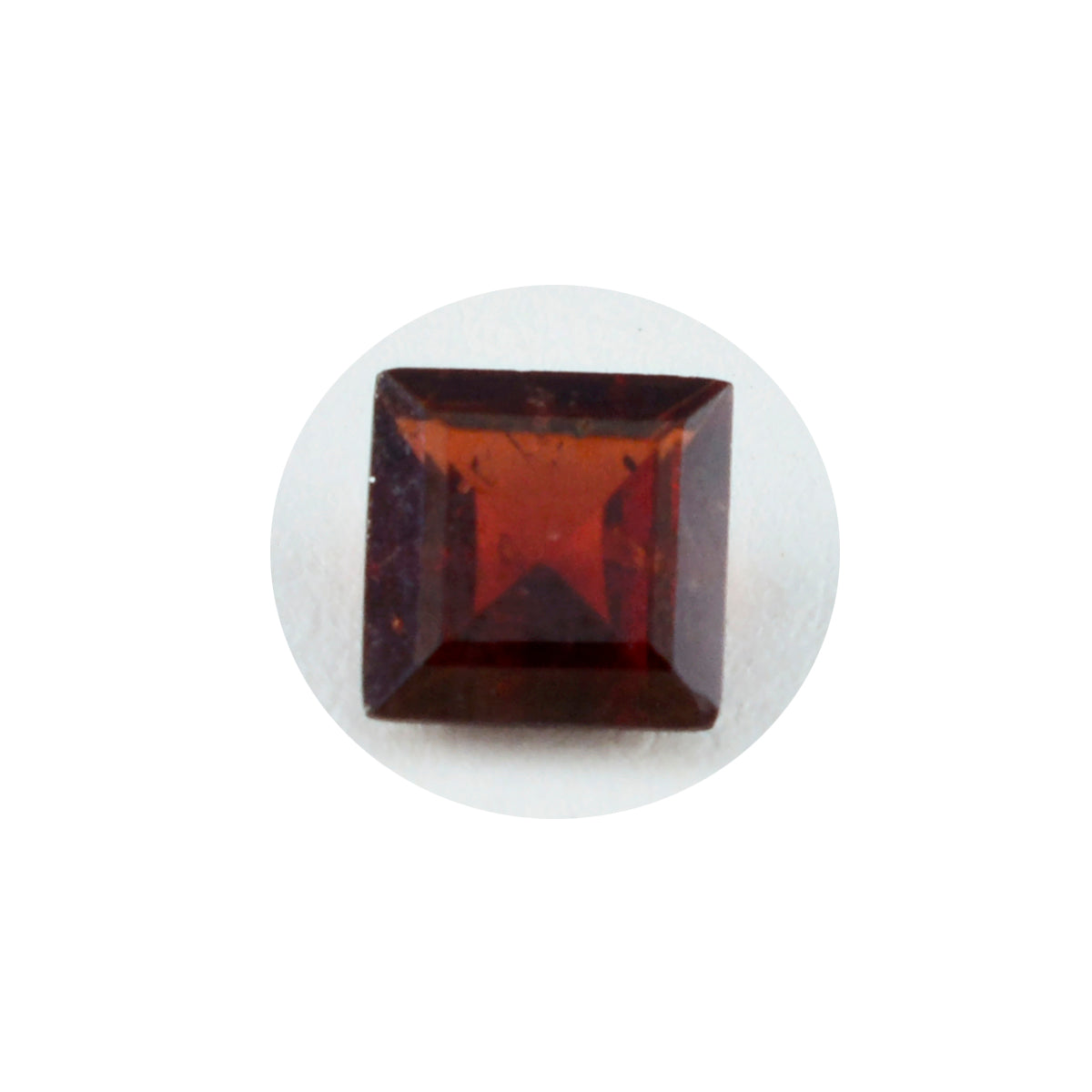 Riyogems 1PC Real Red Garnet Faceted 11x11 mm Square Shape nice-looking Quality Loose Stone