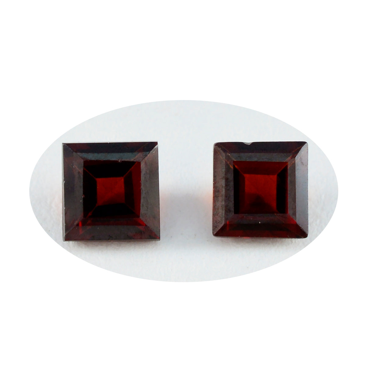 Riyogems 1PC Genuine Red Garnet Faceted 12x12 mm Square Shape excellent Quality Loose Gemstone