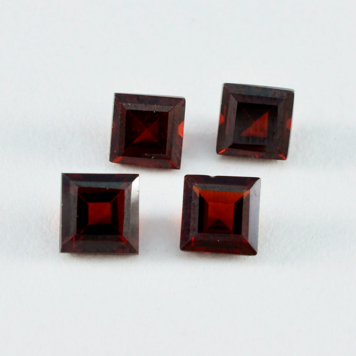 riyogems 1pc 本物のレッド ガーネット ファセット 12x12 mm 正方形の形状の優れた品質のルース宝石
