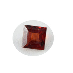 Riyogems 1PC Natural Red Garnet Faceted 7x7 mm Square Shape attractive Quality Stone