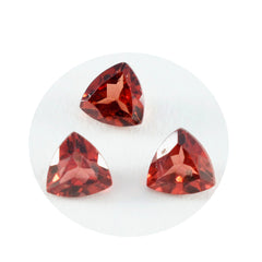 Riyogems 1PC Natural Red Garnet Faceted 8x8 mm Trillion Shape startling Quality Loose Stone