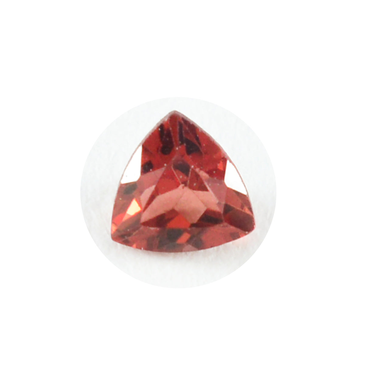 Riyogems 1PC Real Red Garnet Faceted 9x9 mm Trillion Shape wonderful Quality Loose Gemstone