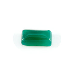 Riyogems 1 Stück grüner Onyx-Cabochon, 9 x 18 mm, Baguett-Form, süßer, hochwertiger, loser Edelstein