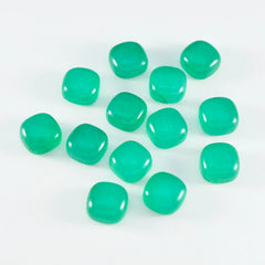 Riyogems 1 pieza cabujón de ónix verde 4X6 mm forma octágono piedra preciosa de buena calidad
