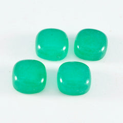 Riyogems 1PC Green Onyx Cabochon 6x6 mm Cushion Shape AA Quality Loose Stone