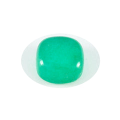 Riyogems 1 pieza cabujón de ónix verde 10x10 mm forma de cojín piedra de calidad A1