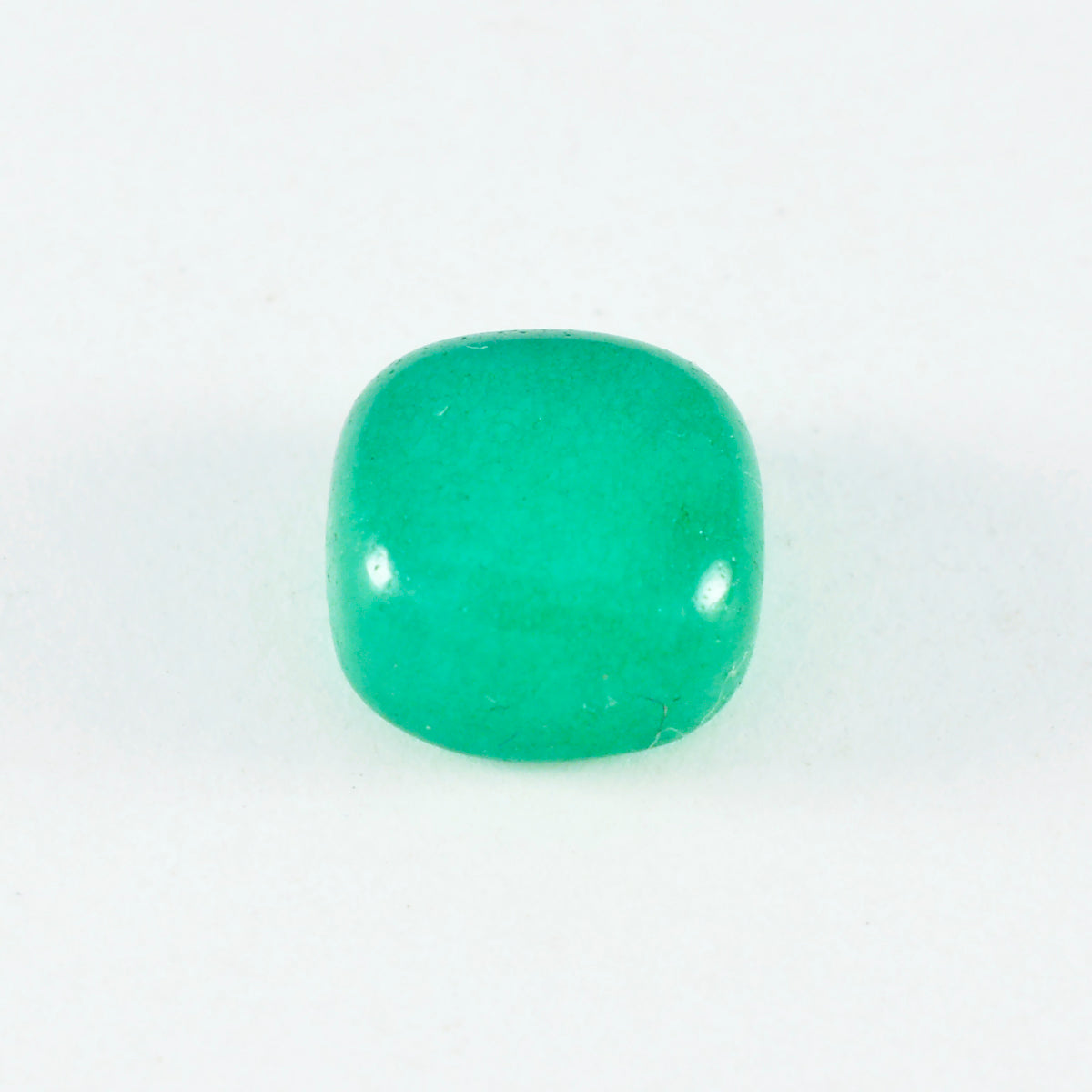 Riyogems 1PC Green Onyx Cabochon 9x9 mm Cushion Shape A+1 Quality Gems