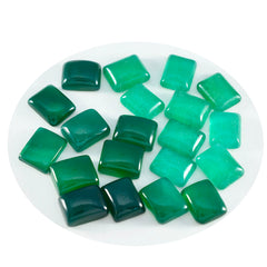 Riyogems 1PC Green Onyx Cabochon 6x8 mm Octagon Shape beautiful Quality Loose Gems