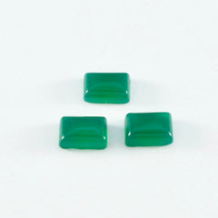 Riyogems 1PC Green Onyx Cabochon 7x9 mm Octagon Shape attractive Quality Loose Stone