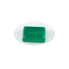 Riyogems 1 cabochon d'onyx vert 8x10 mm forme octogonale pierre précieuse en vrac de jolie qualité