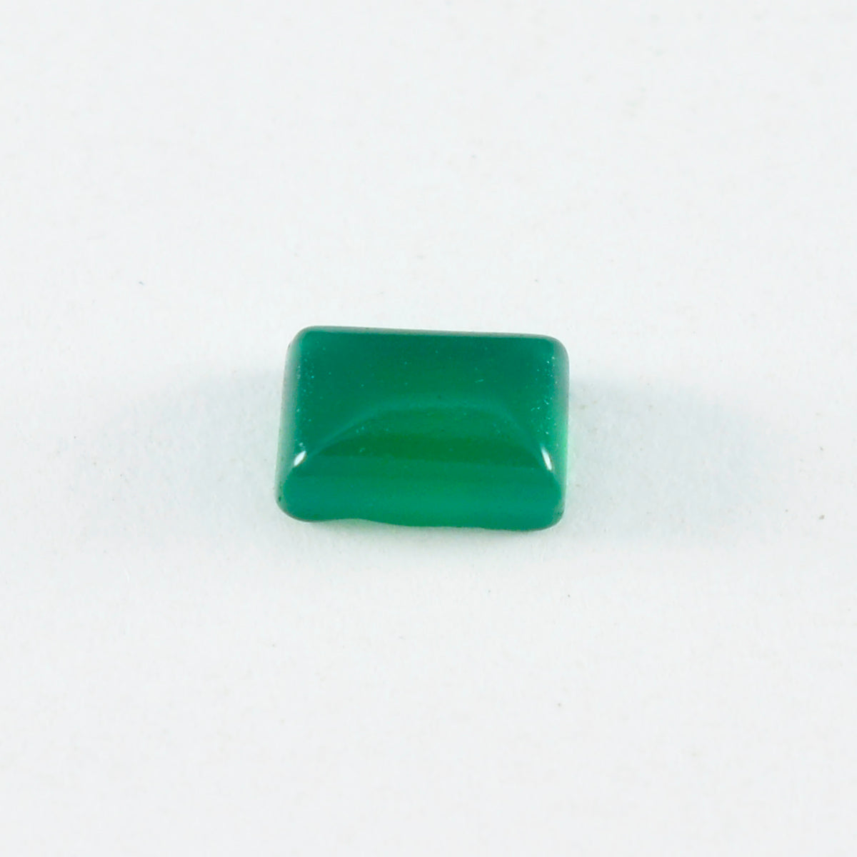 Riyogems 1 cabochon d'onyx vert 8x10 mm forme octogonale pierre précieuse en vrac de jolie qualité