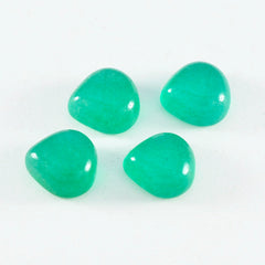 Riyogems 1PC Green Onyx Cabochon 10x10 mm Heart Shape startling Quality Stone