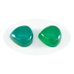 riyogems 1pc グリーン オニキス カボション 11x11 mm ハート形の素晴らしい品質の宝石