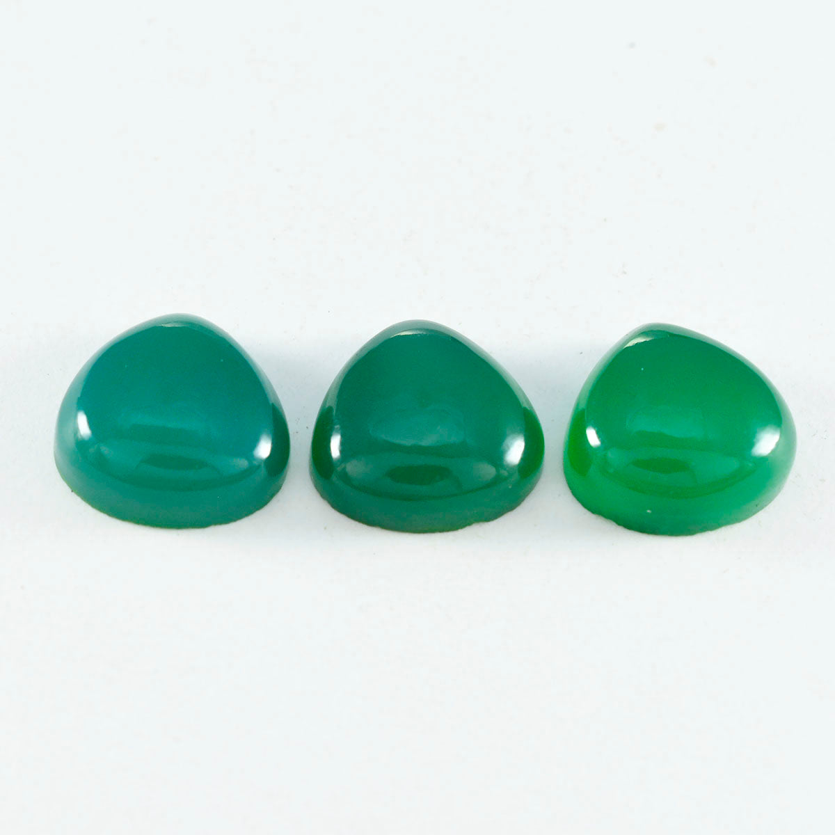 riyogems 1st grön onyx cabochon 14x14 mm hjärtform fantastisk kvalitet lös sten