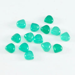 Riyogems 1 pieza cabujón de ónix verde 5x5mm forma de corazón gemas sueltas de calidad asombrosa