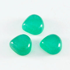 Riyogems 1PC Green Onyx Cabochon 9x9 mm Heart Shape fantastic Quality Gems