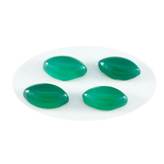 Riyogems 1 cabujón de ónix verde, 9 x 18 mm, forma de marquesa, piedra suelta de calidad A+1